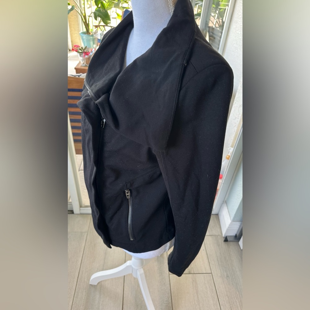 Blank NYC Black Asymmetrical Zip Moto Style Jacket Women’s Medium